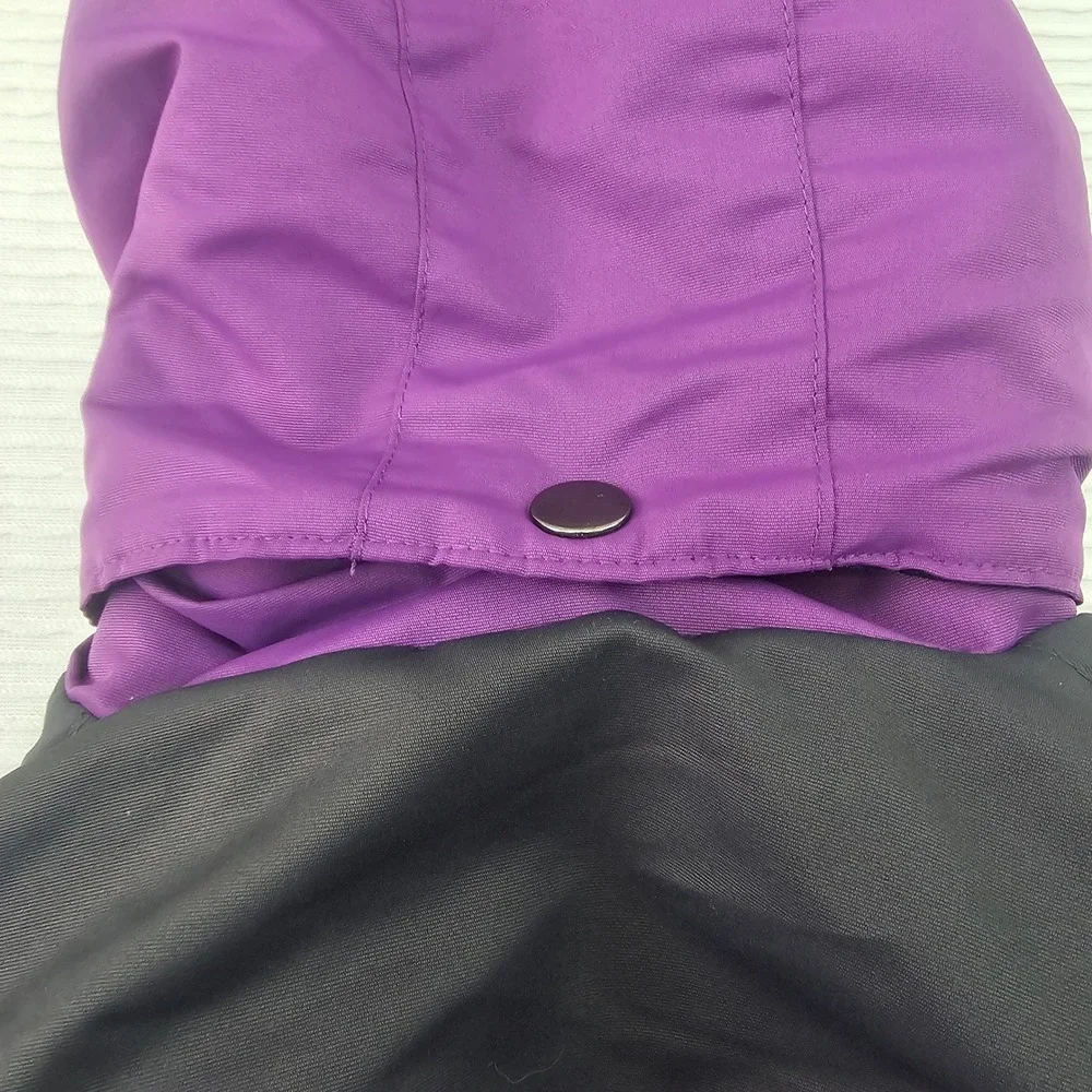 Iceburg Outerwear Toddler 2T Purple‎ Black Hooded Winter Jacket Ski Coat Fleece